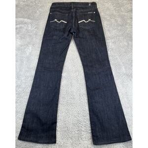 7 For All Mankind Womens Bootcut Rhinestone Pockets Jeans Dark Size 24 -28 Insea